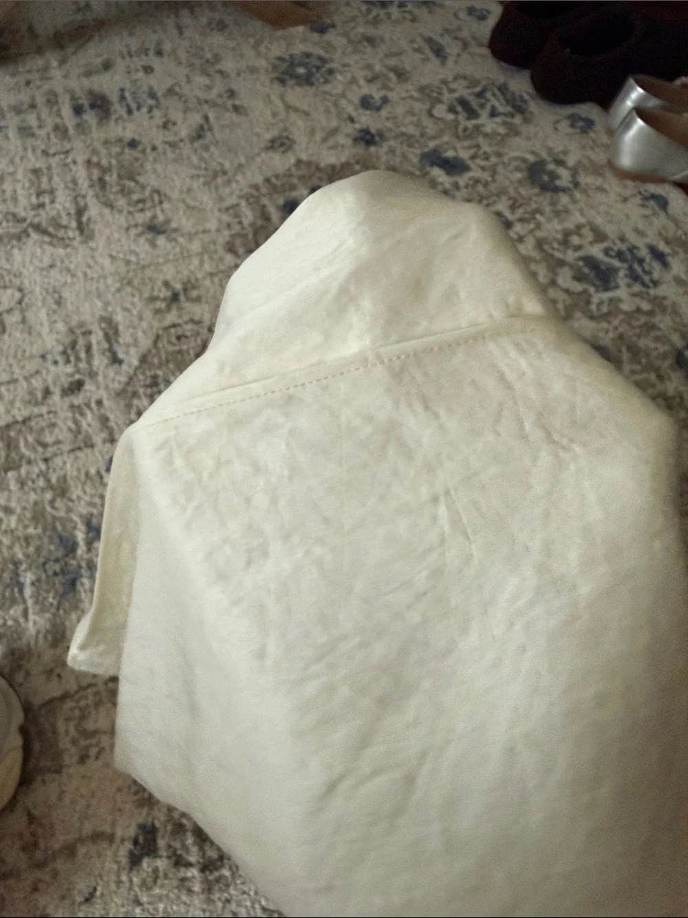 Madewell Cream Drawstring Linen-Blend Trousers - Picture 3 of 3